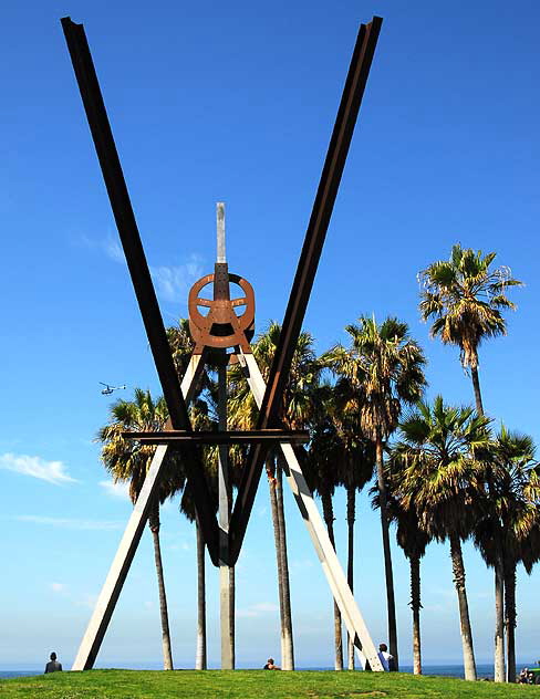 The "Big V' at Venice Beach - it stand for Venice Beach, or it's a peace sign, or has something to do with victory, or vertigo - or something. 