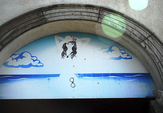 Advertizing Mural, Oceanfront Walk, Venice Beach - "Beach Girl"