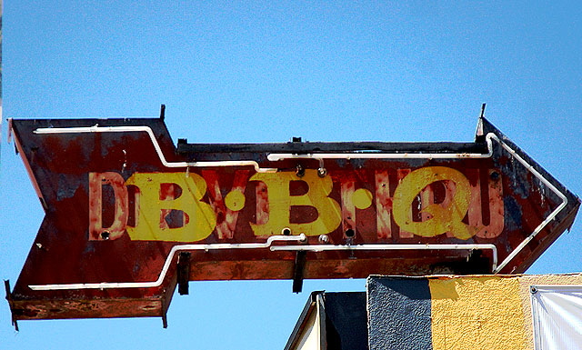 A color study at Huston's BBQ - Cahuenga a few steps south of Hollywood Boulevard