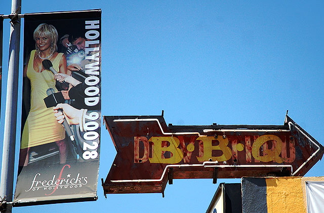 Huston's BBQ  Cahuenga a few steps south of Hollywood Boulevard