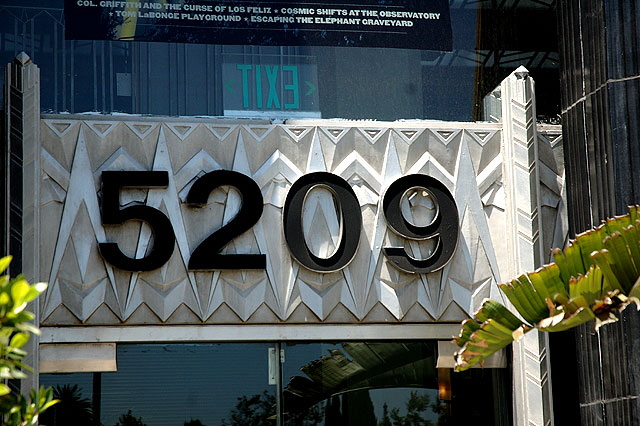 Security-First National Bank of Los Angeles branch at 5209 Wilshire Boulevard, 1929, Morgan, Walls and Clements (Stiles O. Clements' black-and-gold terra cotta design)