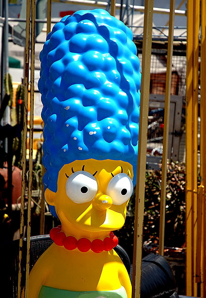 Paris Hilton isn't the only one behind bars, at Nick Metropolis on La Brea, so is Marge Simpson.