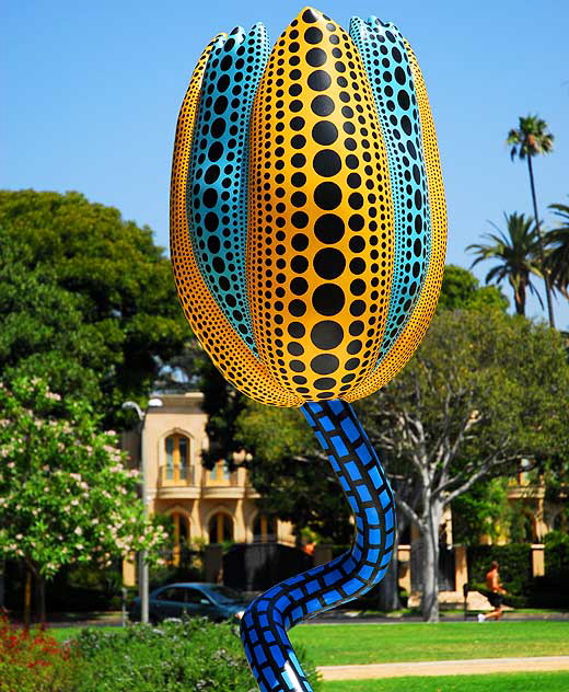 "Hymn of Life: Tulips"  Yayoi Kusama, 2007  Beverly Gardens Park, Santa Monica Boulevard at Rodeo Drive