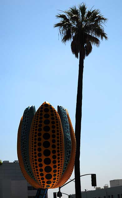 "Hymn of Life: Tulips"  Yayoi Kusama, 2007  Beverly Gardens Park, Santa Monica Boulevard at Rodeo Drive