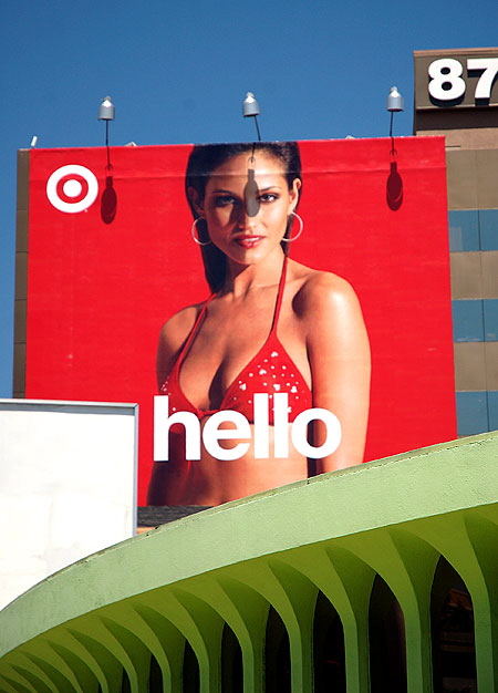 Target billboard - "Hello" - Sunset Plaza, Sunset Strip