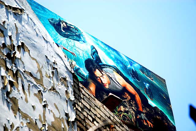 Billboard for the remake of Journey to the Center of the Earth, across the street from CNN's west coast headquarters on Sunset Boulevard