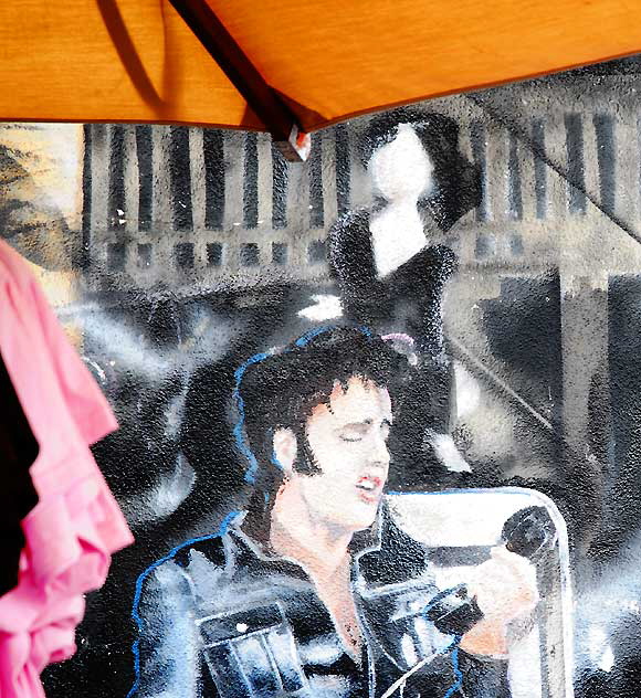 Elvis and Marilyn mural, shop on Pier Avenue, Hermosa Beach