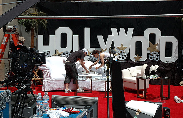 Japanese live broadcast in front of the Kodak Theater on Hollywood Boulevard on the Fourth of July