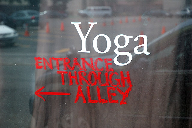 Yoga studio on Las Palmas, just off Hollywood Boulevard