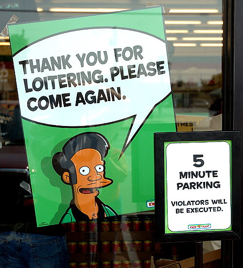 7-Eleven store at the intersection of Sepulveda and Venice Boulevards converted into a Kwik-E-Mart as part of a campaign for the opening of "The Simpsons Movie"