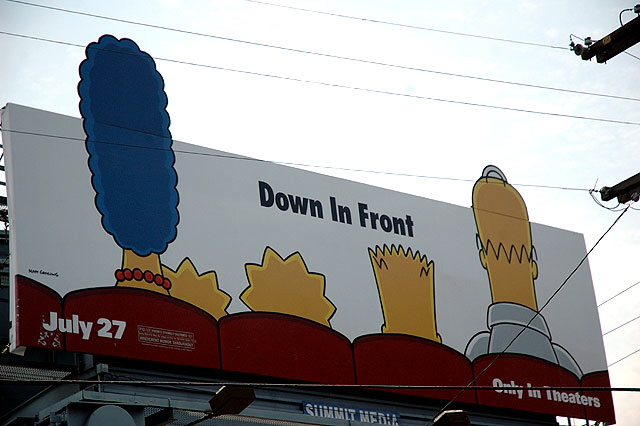 Billboard for "The Simpsons Movie" on Sunset