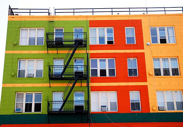 Newly painted apartment building, Western Avenue 