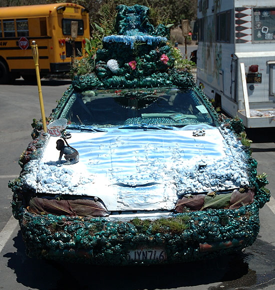 Ford Thunderbird (2003) as "Working Waterfall, Live Grass" - from Studio Art Cars, North Hollywood