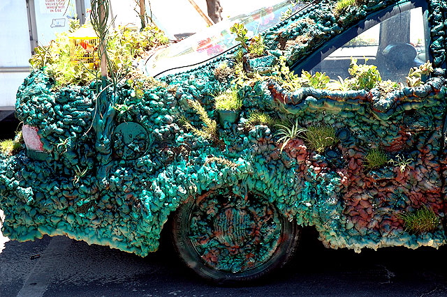 Ford Thunderbird (2003) as "Working Waterfall, Live Grass" - from Studio Art Cars, North Hollywood