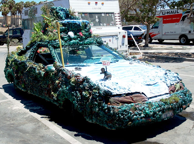 Ford Thunderbird (2003) as "Working Waterfall, Live Grass" - from Studio Art Cars, North Hollywood