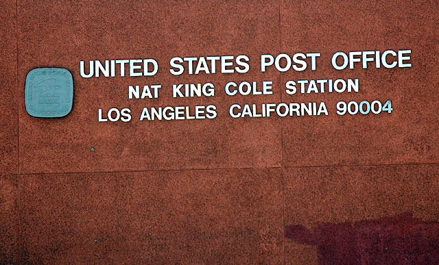 Nat King Cole Post Office at 265 South Western Avenue, Los Angeles 