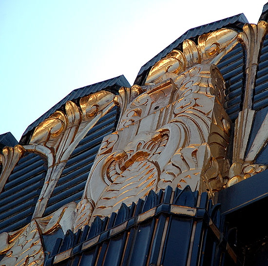 Art Deco, black and gold, on the northwest corner of Third and Western, Los Angeles