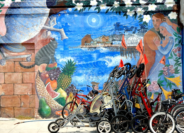 "Chagall Returns to Venice Beach" by Christina Schlesinger - 201 Ocean Front Walk (between Ozone and Rose Avenue), Venice Beach, California 