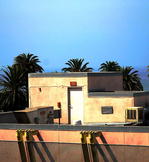 Santa Monica rooftop - exit sign