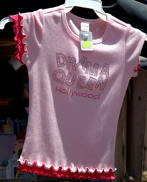 Child's "Drama Queen" shirt for sale, Hollywood Boulevard 