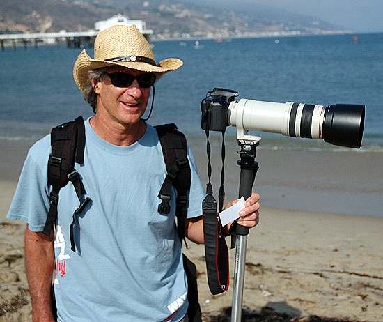 Photographer at the Call to the Wall Surf Festival on Saturday, July 21, 2007  Surfrider Beach, Malibu