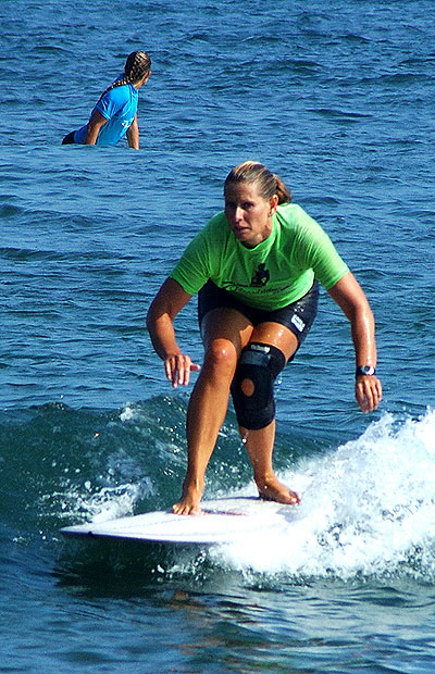 Surfing small waves at the Call to the Wall Surf Festival on Saturday, July 21, 2007  Surfrider Beach, Malibu