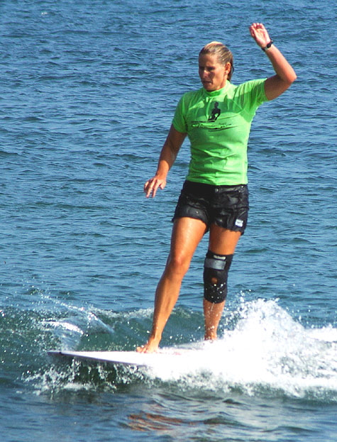 Surfing small waves at the Call to the Wall Surf Festival on Saturday, July 21, 2007  Surfrider Beach, Malibu