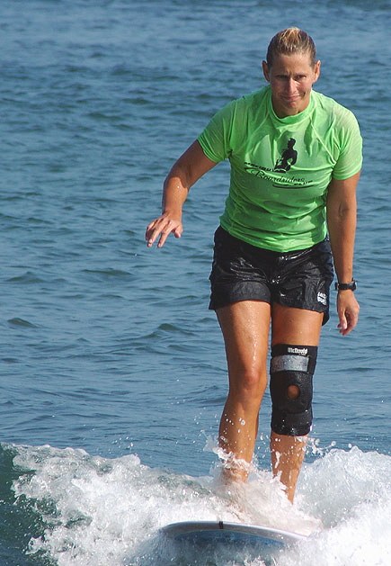 Surfing small waves at the Call to the Wall Surf Festival on Saturday, July 21, 2007  Surfrider Beach, Malibu