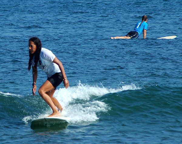 Surfing small waves at the Call to the Wall Surf Festival on Saturday, July 21, 2007  Surfrider Beach, Malibu