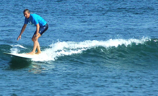 Surfing small waves at the Call to the Wall Surf Festival on Saturday, July 21, 2007  Surfrider Beach, Malibu