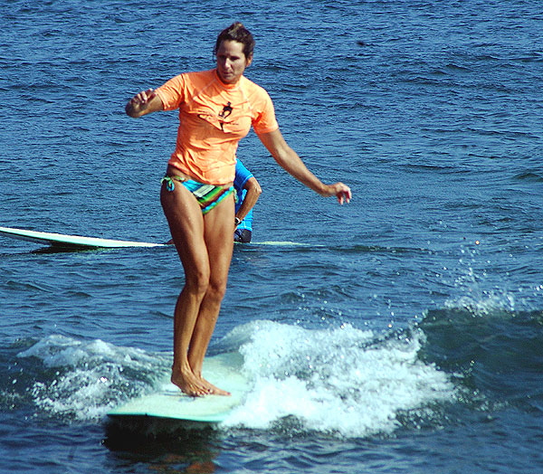 Surfing small waves at the Call to the Wall Surf Festival on Saturday, July 21, 2007  Surfrider Beach, Malibu