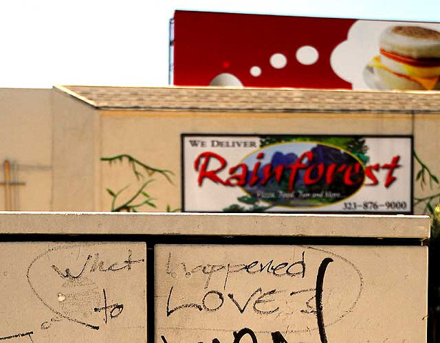 Graffiti on utility box, Sunset at Garner, Hollywood