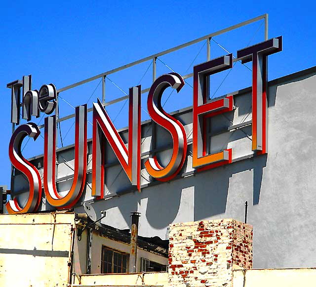 "The Sunset" - sign at Sunset Boulevard and Sunset Plaza Drive