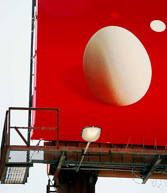 McDonald's billboard, Sunset Boulevard - Big Egg on Red Field