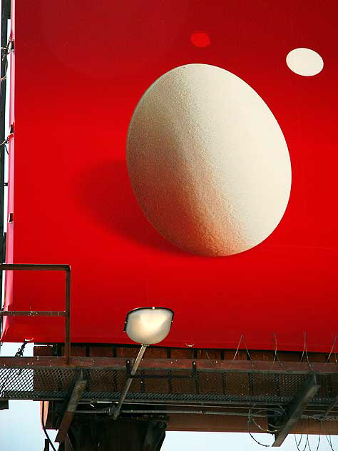 McDonald's billboard, Sunset Boulevard - Big Egg on Red Field