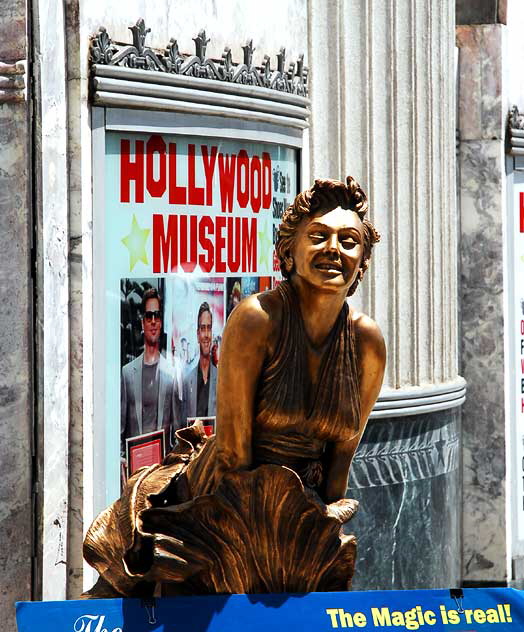 Marilyn Monroe statue at the Hollywood Museum, Highland Avenue at Hollywood Boulevard