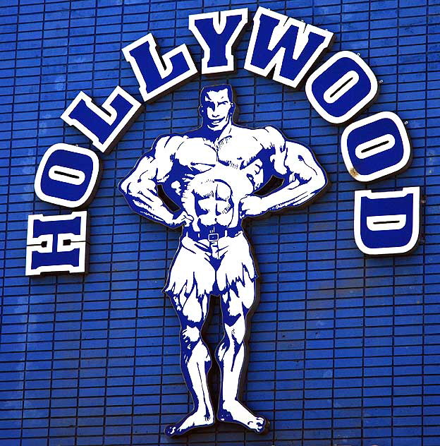 Figure at the Hollywood Gym, La Brea at Selma, Hollywood