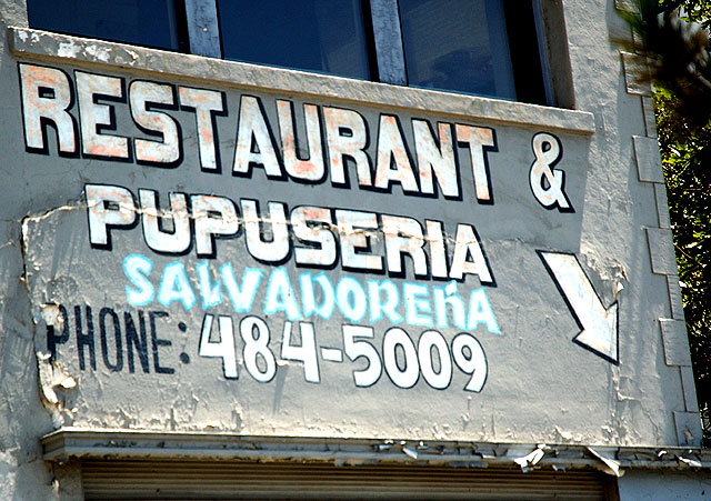 Salvadoran restaurant, Wilshire and Alvarado, Los Angeles