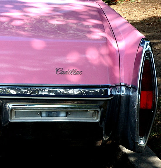 Pink Cadillac for the "Honk If You Love Jesus" road trip to Elvis' Graceland