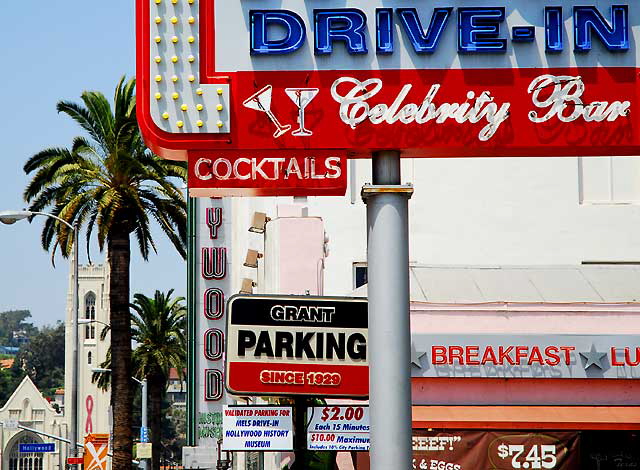 Celebrity Cocktail Bar - sign at Mel's Drive-In, on Highland just south of Hollywood Boulevard