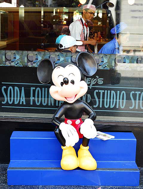 Mickey Mouse figure at the Disney Store at the El Capitan Theater on Hollywood Boulevard
