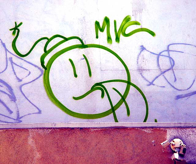 Bomb Man graffiti, Melrose Avenue alley 