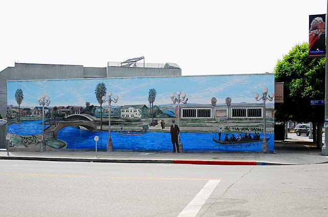 "Remembering Venice 1913" by David Legaspi  2003  Main at Market Street, Venice, California 