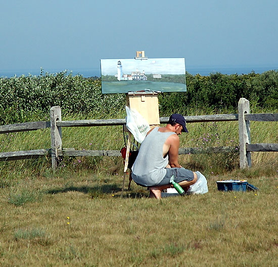Painter at Highland Light (Cape Cod Light)  