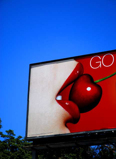 Red Lips - a billboard on the Sunset Strip for Skyy fruit-flavored vodka