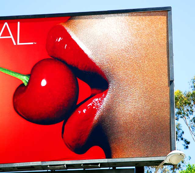 Red Lips - a billboard on the Sunset Strip for Skyy fruit-flavored vodka