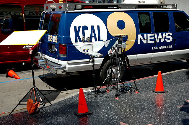 News van, Hollywood Boulevard