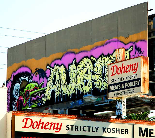 A billboard at Pico and Cardiff, West Los Angeles - at Doheny Kosher Meats