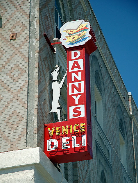 Sign, Dannys Venice Deli, Venbice Beach