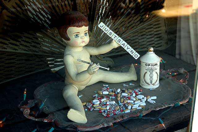 Just Say No - display in the window of The Never Open Store, Melrose Avenue, Los Angeles (Hollywood area)